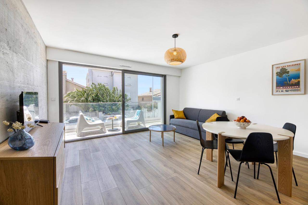South-Of-France T2 Neuf Haut De Gamme, Climatise, Parking Gratuit, 2Eme Ligne Balcon Карнон-Плаж Екстер'єр фото